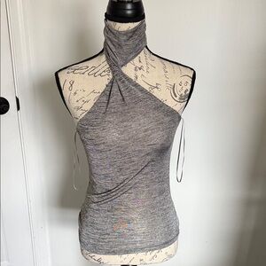 Free People Gray XS/TP Halter Neck Women Top